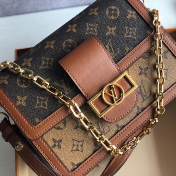 Louis Vuitton Bags Dauphine Reverse Monogram Canvas Mm Crossbody
